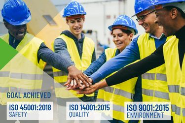 PENTAIR OBTAINS ISO CERTIFICATIONS ON SAFETY, ENVIRONMENT AND QUALITY